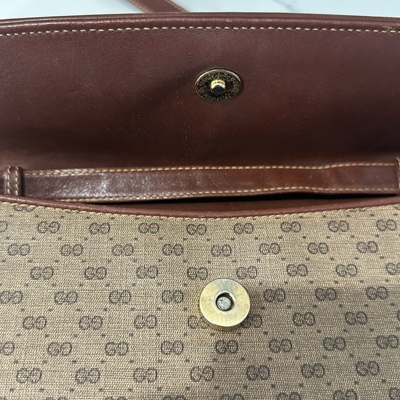 Gucci micro gg web brown vintage authentic crossbody - Picture 9 of 12